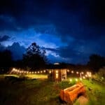 Davinci Octodome Glamping Log Hot tub